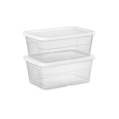16qt Clear Storage Box With Lid White - Brightroom™ 12 16qt Clear Storage Box With Lid White - Brightroom™ - Image 10