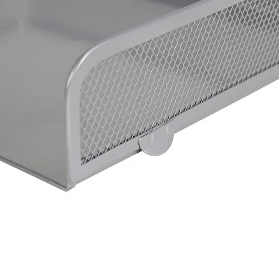 Mesh Stacking Letter Tray With Wide Side Opening Silver - Brightroom™: Steel File Organizer & Letter Tray Holder 4 Mesh Stacking Letter Tray With Wide Side Opening Silver - Brightroom™: Steel File Organizer & Letter Tray Holder - Image 2