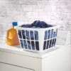 1.25bu Laundry Basket White - Brightroom™: Plastic Clothes Hamper With Built-In Handles, Medium Size, Portable Storage 2 1.25bu Laundry Basket White - Brightroom™: Plastic Clothes Hamper With Built-In Handles, Medium Size, Portable Storage -Brightroom GUEST fc38e37d cc23 40de 89bb 8a1b468af427