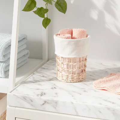 Round Woven Basket With Liner - Brightroom™ 3 Round Woven Basket With Liner - Brightroom™