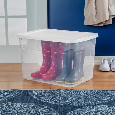 70qt Clear Storage Box With White Lid - Brightroom™ 6 70qt Clear Storage Box With White Lid - Brightroom™ - Image 4